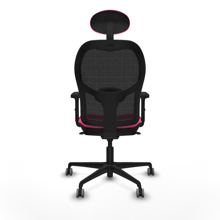 PIQUERAS Y CRESPO Silla de oficina Jorquera Rosa y Negro con mecanismo Sincro