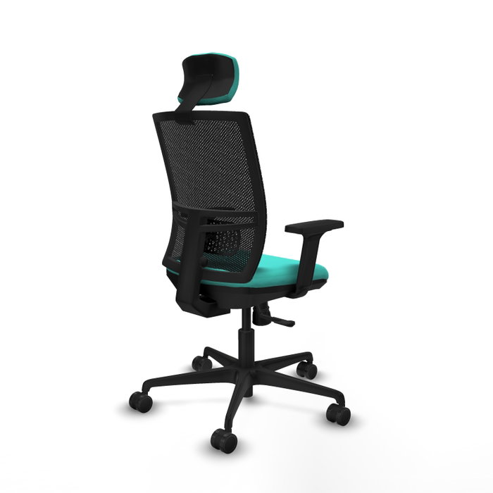 PIQUERAS Y CRESPO Silla de oficina Yunquera con mecanismo Sincro, Turquesa y Negro PIQUERAS Y CRESPO Silla de oficina Yunquera con mecanismo Sincro, Turquesa y Negro