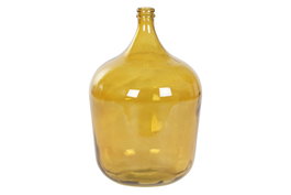 DKD Home Decor Jarrón Garrafa de Cristal Reciclado Naranja 34 L