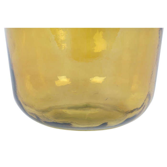 DKD Home Decor Jarrón Garrafa de Cristal Reciclado Naranja 34 L