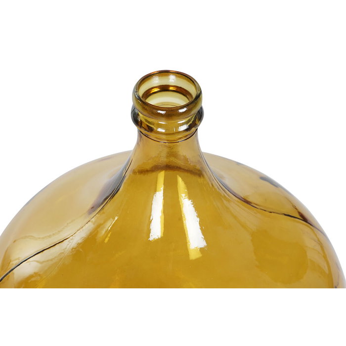 DKD Home Decor Jarrón Garrafa de Cristal Reciclado Naranja 34 L