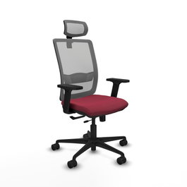 PIQUERAS Y CRESPO Silla de oficina Haches Granate y Gris