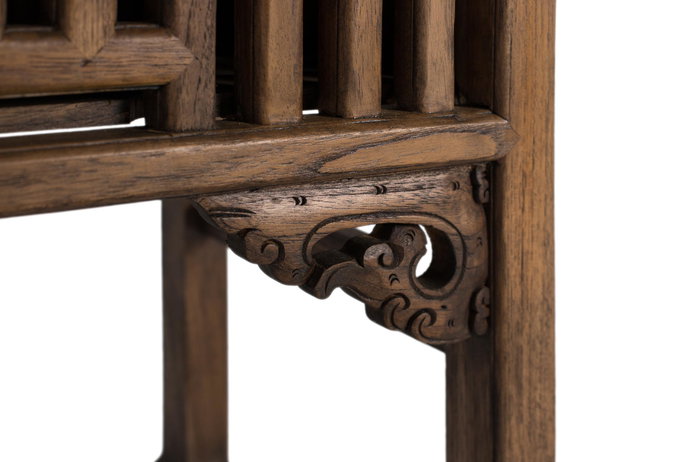 GINER Y COLOMER Armario de Madera Maciza de Teca en Color Nogal, 176 cm Alto, 4 Puertas y 3 Cajones para Dormitorio o Salón