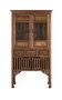 GINER Y COLOMER Armario de Madera Maciza de Teca en Color Nogal, 176 cm Alto, 4 Puertas y 3 Cajones para Dormitorio o Salón