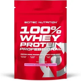 Scitec Nutrition 100% Whey Protein Professional - Proteína de Suero en Polvo 500g, Sabor Fresa-Chocolate Blanco, Sin Gluten, para Aumentar Masa Muscular