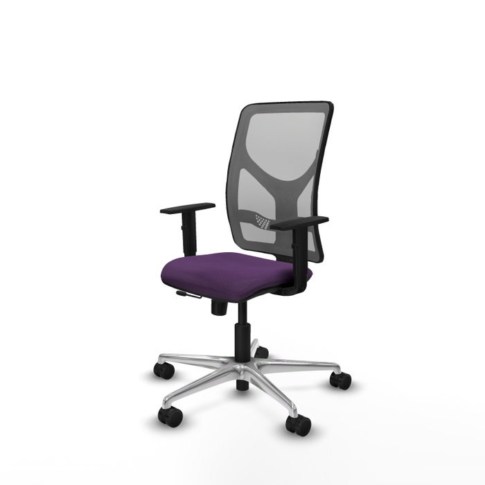 PIQUERAS Y CRESPO Silla de oficina Motilla con mecanismo Sincro/Traslack, Morado y Gris
