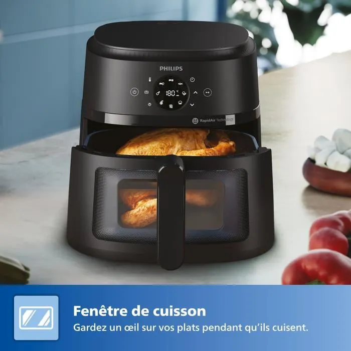 Philips Freidora sin Aceite AirFryer NA230/00 6.2L 1700W 13 Programas de Cocción