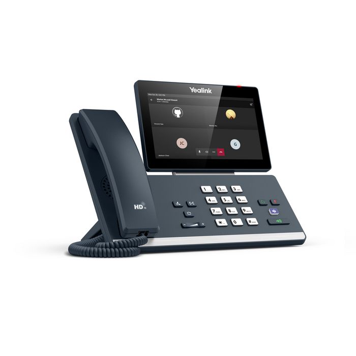 Yealink MP58 Microsoft Teams IP Phone Android 9.0 con Pantalla Tactil Ajustable 7" 1024 x 600, PoE, WiFi, Bluetooth, 2 USB, Compatible con Teclado Inalambrico BTH58 y Modulos EXP50