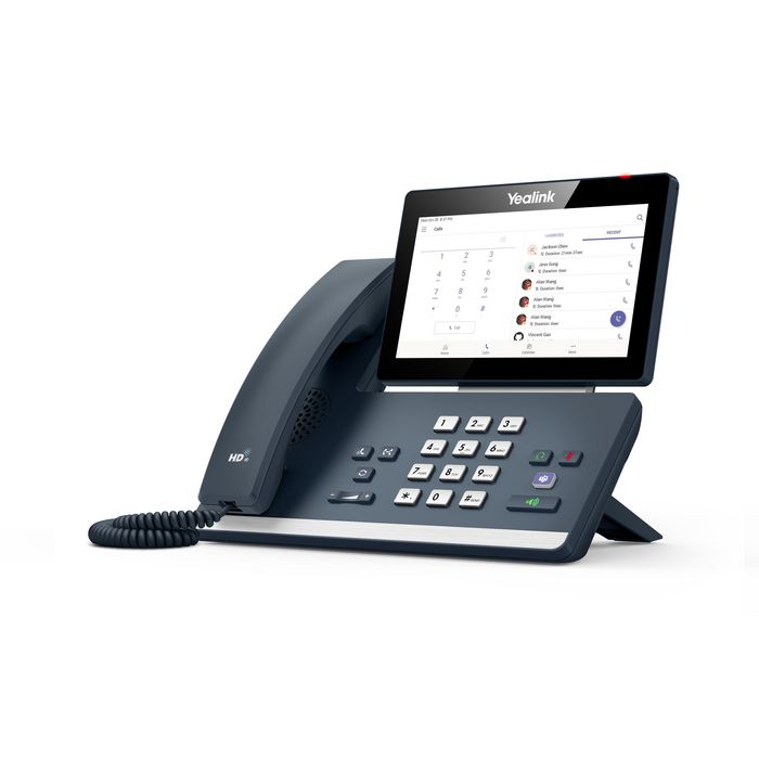 Yealink MP58 Microsoft Teams IP Phone Android 9.0 con Pantalla Tactil Ajustable 7" 1024 x 600, PoE, WiFi, Bluetooth, 2 USB, Compatible con Teclado Inalambrico BTH58 y Modulos EXP50