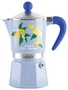 Bialetti RAINBOW 3TZ Limoni, Cafetera italiana Azul con motivos de limones, 130 ml/0,15 L, 3 tazas