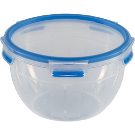 Emsa Clip & Close Recipiente de Alimentos Redondo 2,6 L Transparent/Blue