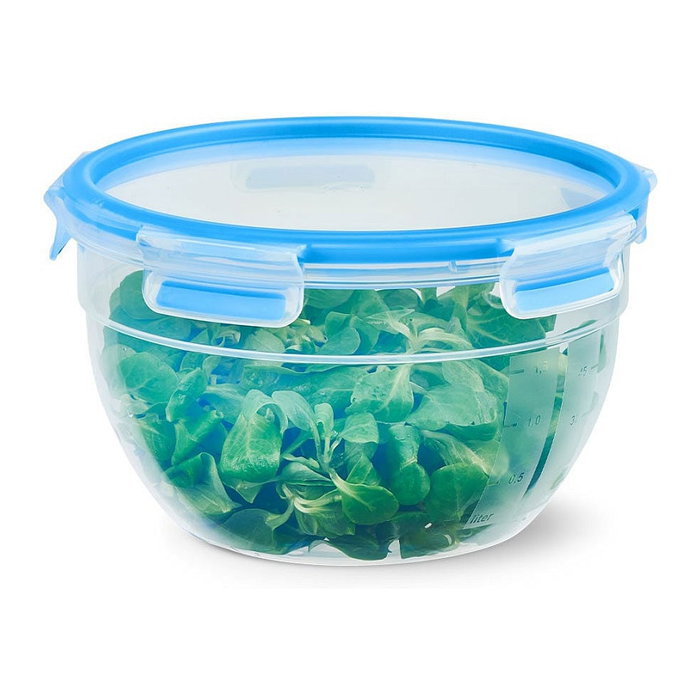 Emsa Clip & Close Recipiente de Alimentos Redondo 2,6 L Transparent/Blue Emsa Clip & Close Recipiente de Alimentos Redondo 2,6 L Transparent/Blue