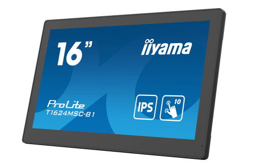 Iiyama T1624MSC-B1 Monitor Táctil 15.6" Full HD IPS 10 Puntos Multitáctil, HDMI, USB