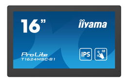 Iiyama T1624MSC-B1 Monitor Táctil 15.6" Full HD IPS 10 Puntos Multitáctil, HDMI, USB