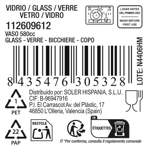 La Mediterranea Vaso CARES 580cc