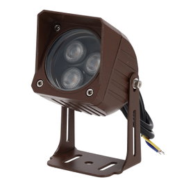 Foco Led con Pincho Jardín 3W IP65 2700ºK Acabado Marrón