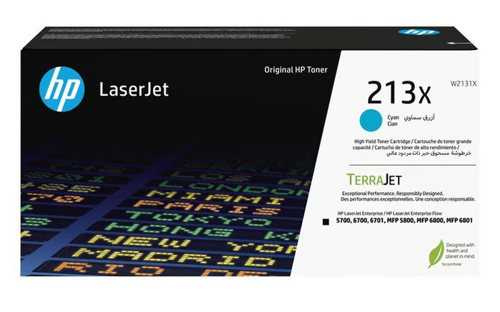 HP Cartucho de tóner Original LaserJet 213X Cian W2131X