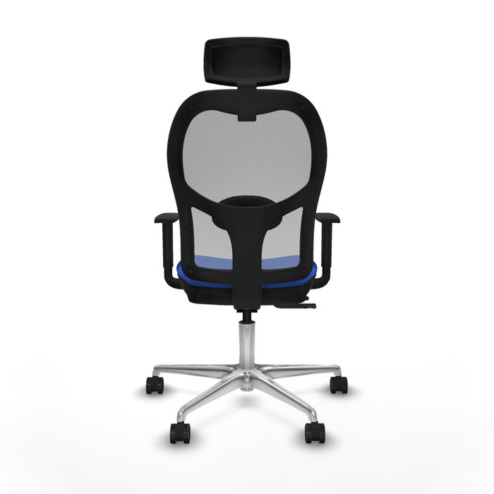 PIQUERAS Y CRESPO Silla de oficina Jorquera con mecanismo Sincro/Traslack, Azul y Gris