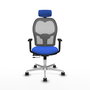 PIQUERAS Y CRESPO Silla de oficina Jorquera con mecanismo Sincro/Traslack, Azul y Gris