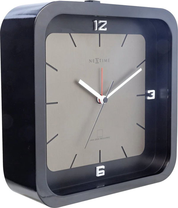 Nextime Reloj de Mesa Square Alarm 5221ZW Negro