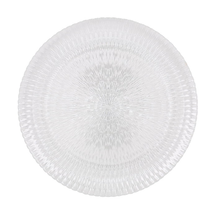 Viejo Valle Plato Llano Caracalla - Plato de vidrio, 33 cm de diámetro x 2 cm de alto (Set de 6)