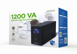 GEMBIRD EG-UPS-033 Sistema de Alimentación Ininterrumpida (UPS) Línea Interactiva 1.2 kVA 720W 3 Salidas AC