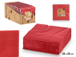Kinvara Set 50 Servilletas 33 x 33 cm 17 gr Papel Granate (Set de 16)
