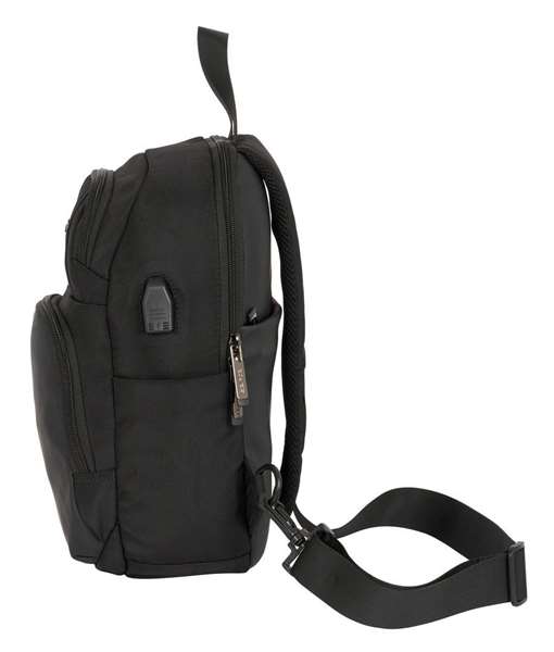 Safta Mini Mochila 1 Hombrera Tablet 11"+USB Business Black 18x34x12 cm