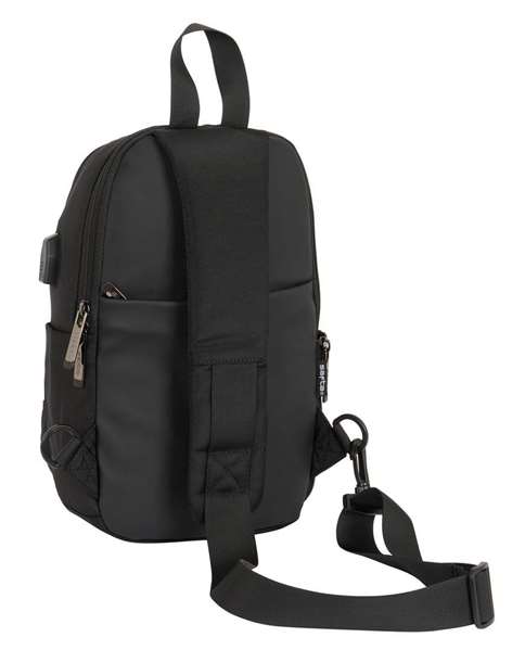 Safta Mini Mochila 1 Hombrera Tablet 11"+USB Business Black 18x34x12 cm