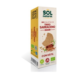 Sol Natural Galletas de Trigo Sarraceno Integral con Dátil Veganas Ecológicas 170g