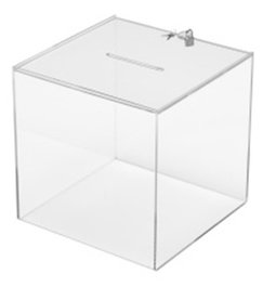 Urna Cuadrada Grande Metacrilato Con Candado