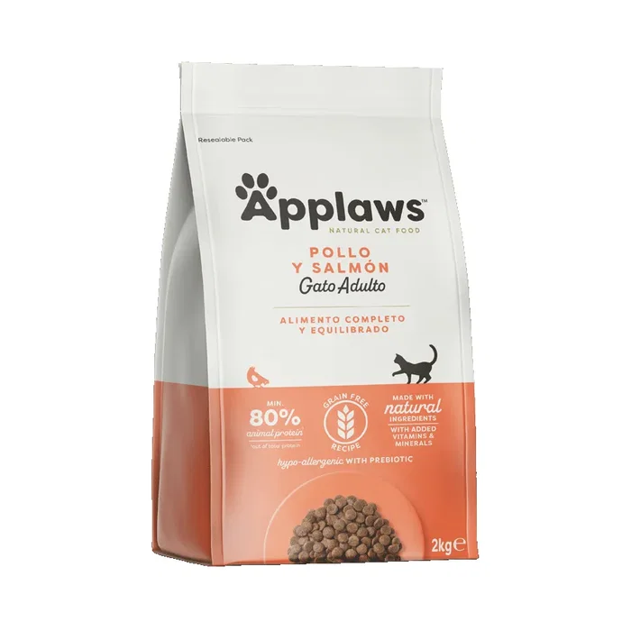 Applaws Pienso Seco para Gatos Adultos de Pollo y Salmón Natural Sin Cereales 2 kg Applaws Pienso Seco para Gatos Adultos de Pollo y Salmón Natural Sin Cereales 2 kg