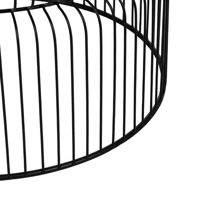 S/2 Mesa Centro Negro Metal-Cristal 65 X 65 X 40 cm