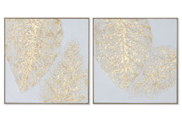 DKD Home Decor Cuadro Lienzo MDF 82x82x4,5 cm Surtido de 2 Unidades