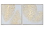DKD Home Decor Cuadro Lienzo MDF 82x82x4,5 cm Surtido de 2 Unidades