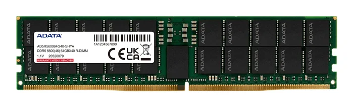ADATA AD5R560032G20-SHYA 32 GB DDR5 5600 MT/s R-DIMM CL46 ADATA AD5R560032G20-SHYA 32 GB DDR5 5600 MT/s R-DIMM CL46