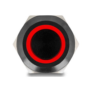 DeLOCK 22014 Interruptor pulsador negro con LED rojo de 12 mm DeLOCK 22014 Interruptor pulsador negro con LED rojo de 12 mm