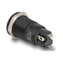 DeLOCK 22014 Interruptor pulsador negro con LED rojo de 12 mm