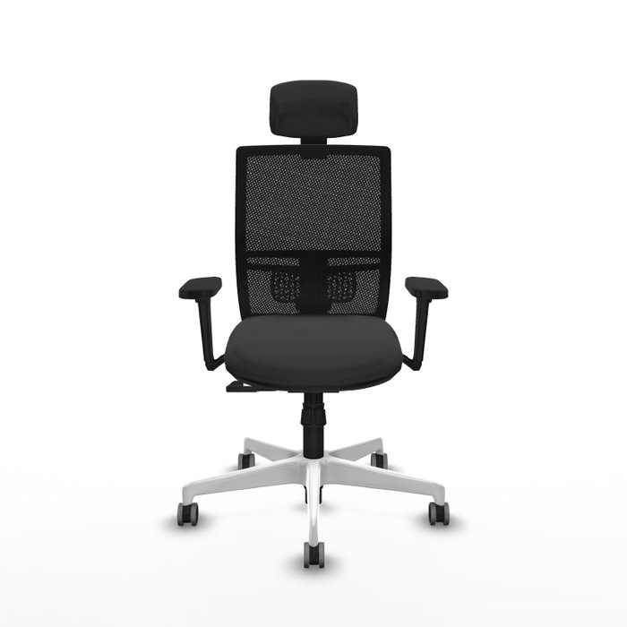 PIQUERAS Y CRESPO Silla de oficina Yunquera con Mecanismo Sincro Gris y Negro