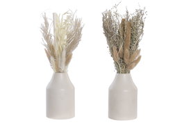 DKD Home Decor Planta de Flor Seca y Cerámica 15x15x30 cm Surtida