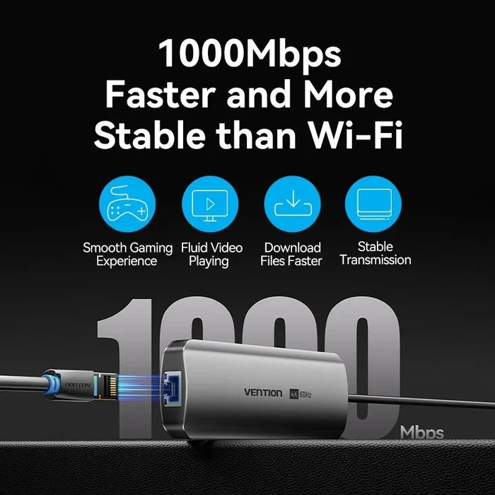 Vention TQMHB Docking Station 9 en 1 con HDMI 4K, USB-C PD y RJ45, Gris Vention TQMHB Docking Station 9 en 1 con HDMI 4K, USB-C PD y RJ45, Gris