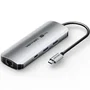 Vention Hub USB-C Multipuerto TQMHB 1xHDMI 4K 2xUSB-A 1xUSB-C 1xJack 3.5mm 1xRJ45 1xUSB-C PD 1xLector Tarjetas Gris