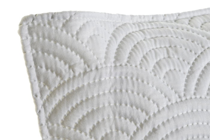 DKD Home Decor Cojín de Poliéster Blanco con Arcos Bordados