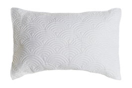 DKD Home Decor Cojín de Poliéster Blanco con Arcos Bordados