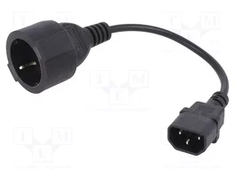Akyga AK-PC-10A Adaptador de alimentación CEE 7/4 a IEC C14 de 15 cm