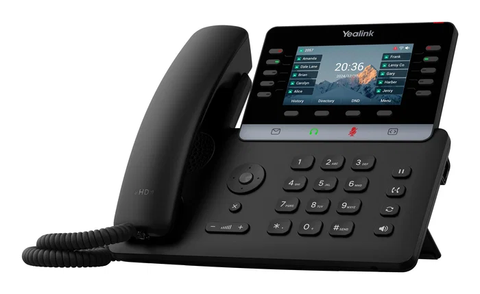 Yealink T74W - Teléfono IP Negro para Empresas con Pantalla LCD Color 4.3", Wi-Fi 6, Bluetooth 5.0, 16 Líneas VoIP, Gigabit Ethernet y PoE