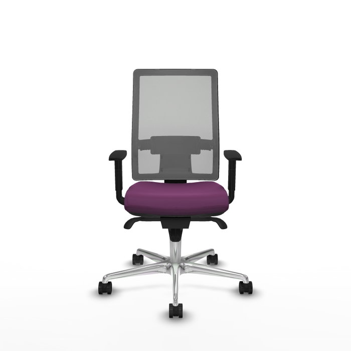 PIQUERAS Y CRESPO Silla de oficina Horna con mecanismo Sincro, Morado y Gris