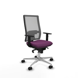 PIQUERAS Y CRESPO Silla de oficina Horna con mecanismo Sincro, Morado y Gris