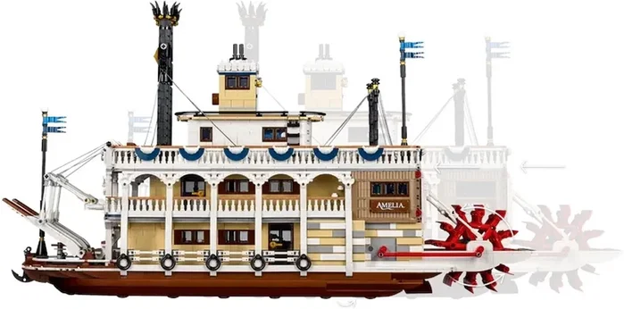 LEGO Ideas 21356 Barco de vapor del río Misisipi - Set de construcción para adultos
