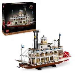 Lego Ideas 21356 Barco de vapor del río Misisipi - Set de Construcción para Adultos